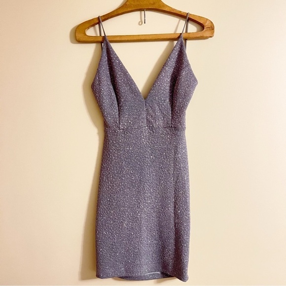 Windsor Dresses & Skirts - Windsor Gray Glitter Mini Dress
